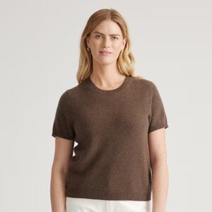 Quince Mongolian Cashmere Brown Tee